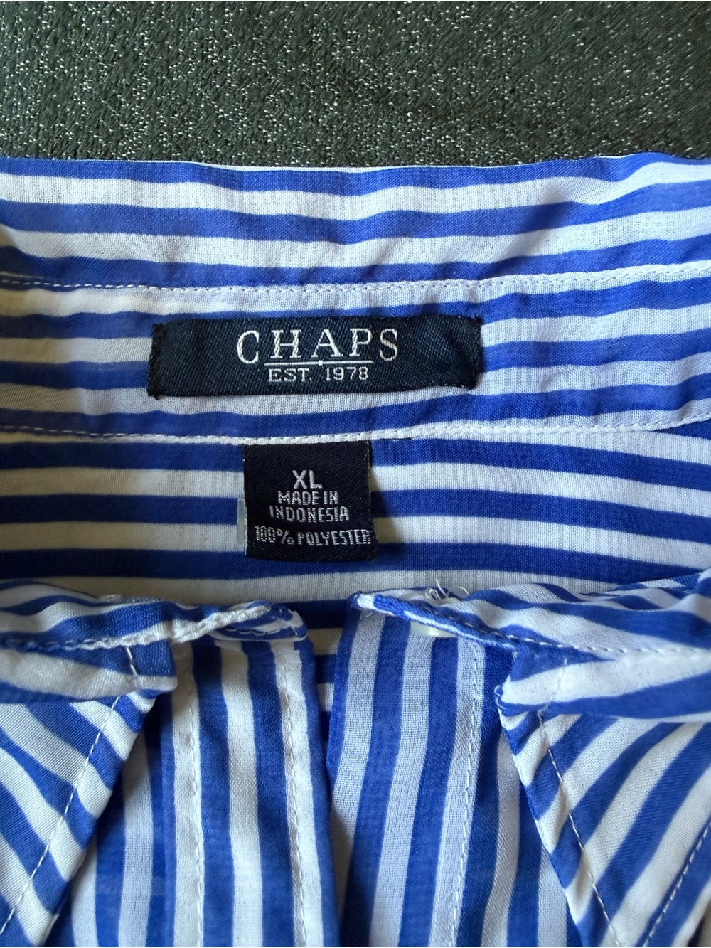 Chaps slightly sheer striped blouse, size XL, perfect with denim or trousers - Picture 2 of 6